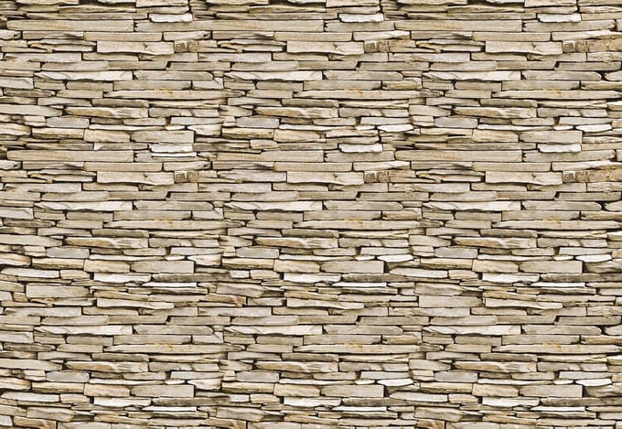 Fotobehang Stone Wall | DEUR - 211cm x 90cm | 130g/m2 Vlies