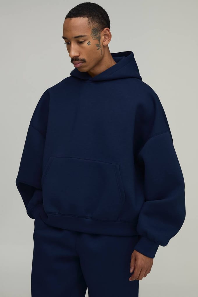 Vleermuis Over-het-hoofd Scuba Hoodie | Navy | Size XL