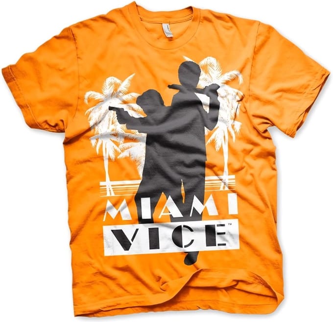 Miami Vice Silhuettes T-shirt oranje