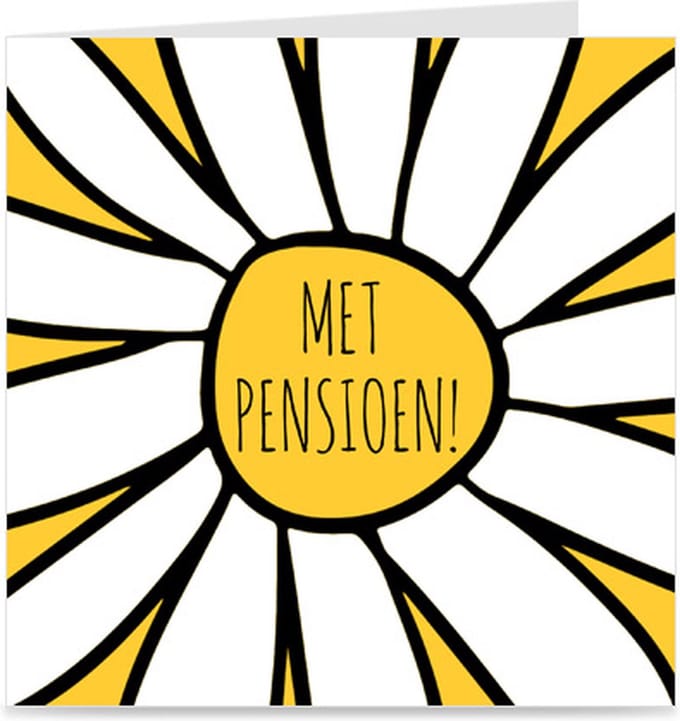 MET PENSIOEN | kaart / wenskaart met envelop