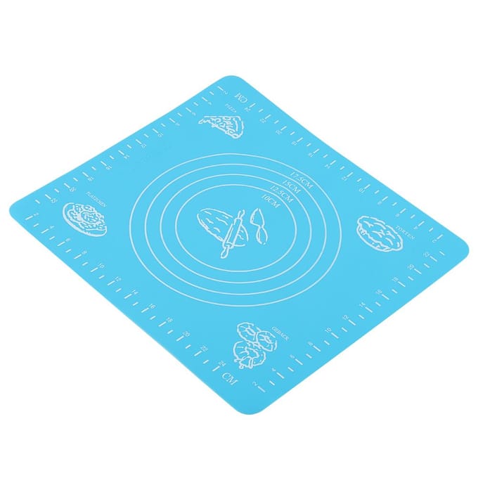 Tapis de cuisson en silicone antidérapant NOn collant Tapis à rouler la pâte pour doublure de moule à pâtisserie blue
