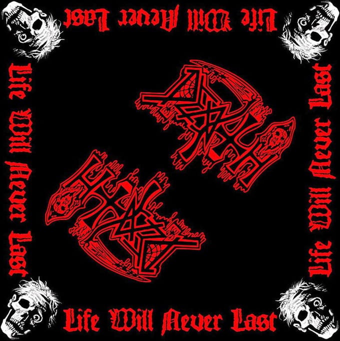 Death - Life Will Never Last Bandana - Zwart