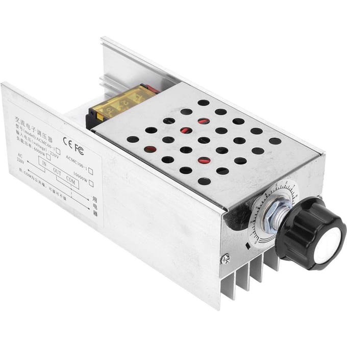 6000W 220V SCR AC Elektronische Spanningsregelaar Snelheidsregeling Dimmen Thermostaat met Behuizing