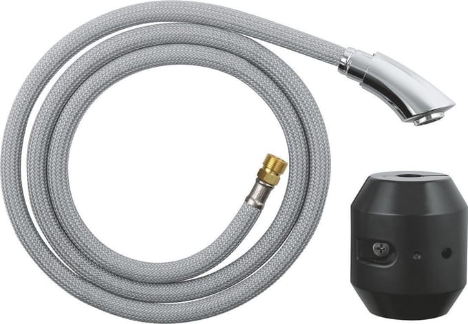 GROHE Uitloop voor K4 ééngreepsmengkraan keuken, met slang 1425mm en gewicht, chroom, 46576000