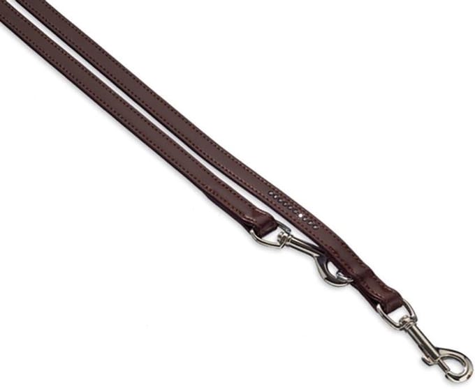 Hondenriem - Leash - Veilig uitlaten - Ingelegde kristallen - 200 cm - Bruin