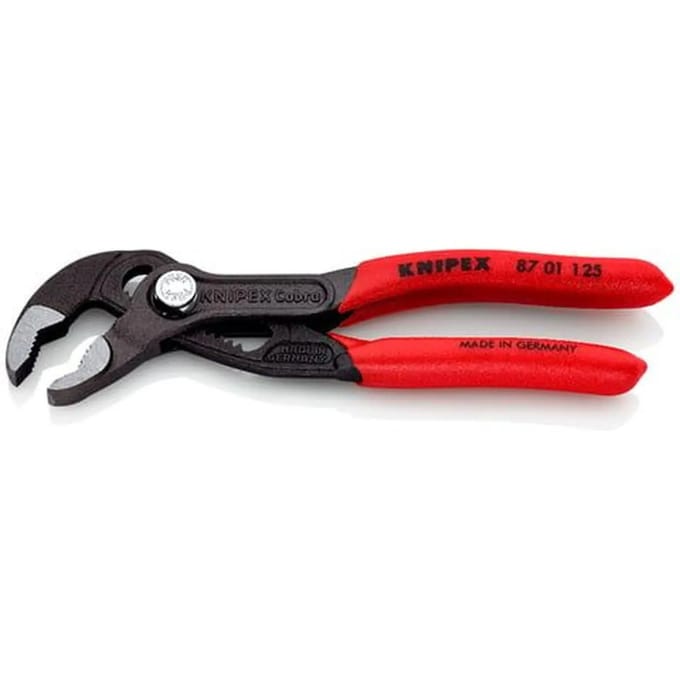 KNIPEX Cobra waterpomptang, L 125 mm, klembreedte 27 mm, gepolijst, kunststof handgreep, zelfklemmend