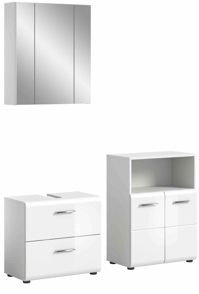 IJs badkamercombinatie wit hoogglans MDF TZ wit NB - 32x135x185cm