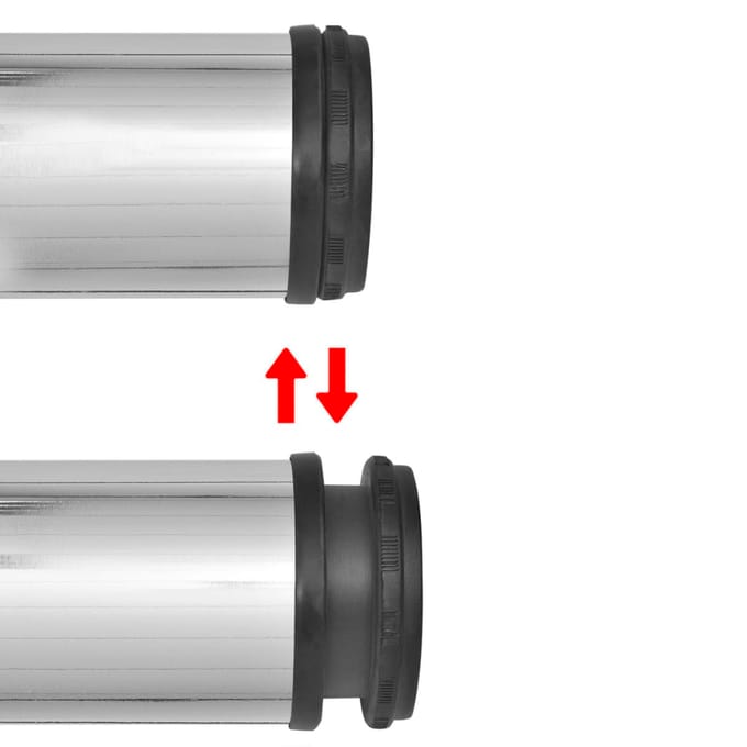 vidaXL - Tafelpoten - in - hoogte - verstelbaar - chroom - 710 - mm - 4 - st