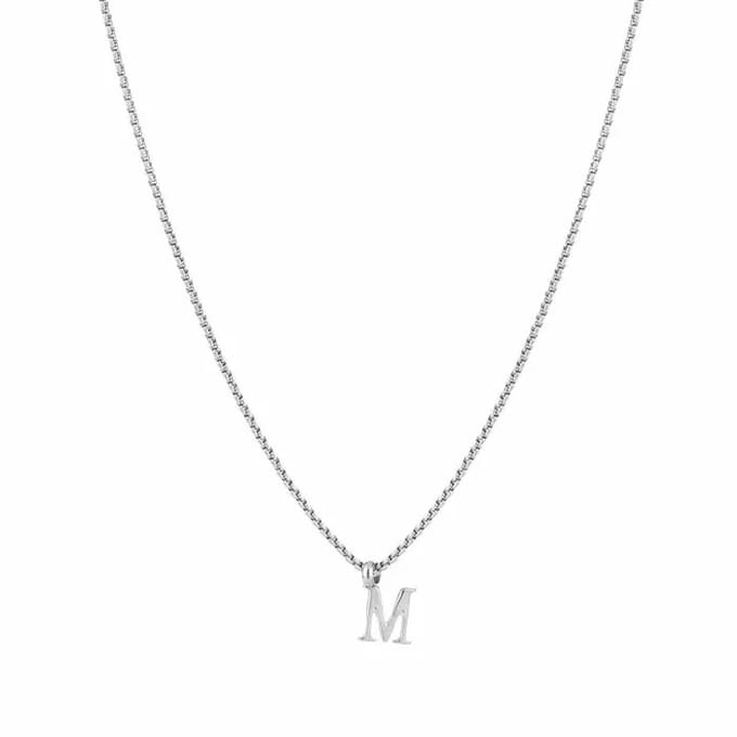 Bijoutheek Collier Letter M Zilver