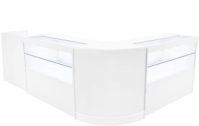 Phoenix led winkeltoonbank set - wit - cm60/tb60/c1200 - 4-delig