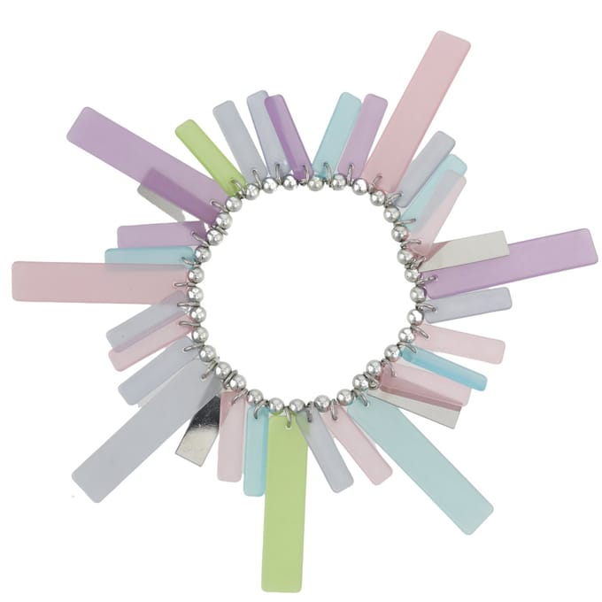 Behave - Bedelarmband pastelkleuren - Speelse look - 22 cm