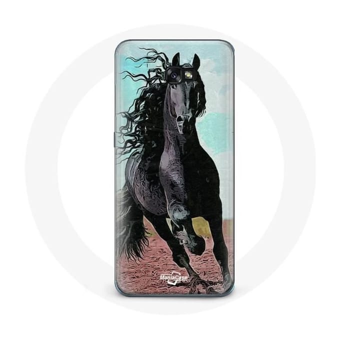 Case voor Samsung Galaxy A8 2016 Zwart Friese Paard
