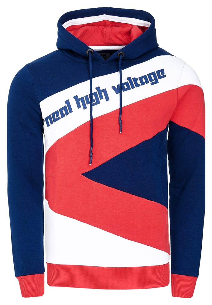 Hoodie met contrasterende kleurblokken