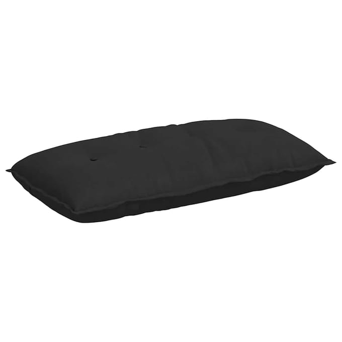 vidaXL - Rugkussen - Zwart - 100 - x - 50 - cm - Microvezel - Stof