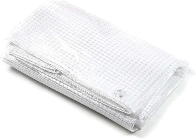STI canvas wit met oogje winddicht scheurbestendig polyethyleen anti-UV verschillende afmetingen 4x6mt