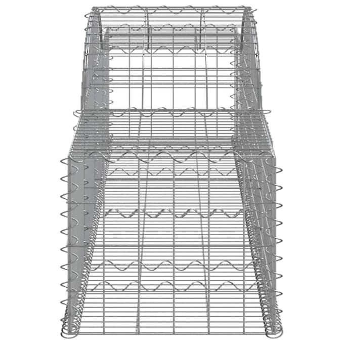 vidaXL - Schanskorven - 9 - st - gewelfd - 300x50x40/60 - cm - gegalvaniseerd - ijzer