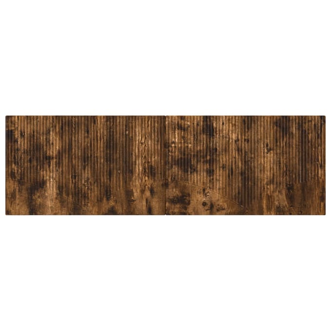 vidaXL - Wandgemonteerd - Hoofdbord - HOORN - Gerookt - eiken - Bewerkt - hout