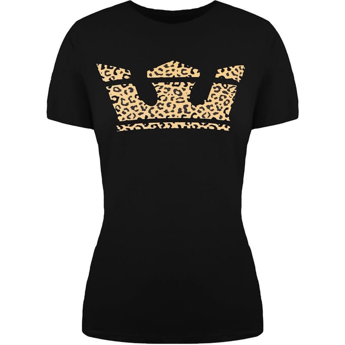 Supra Zwart Luipaardprint Kroon T-shirt 192232 045