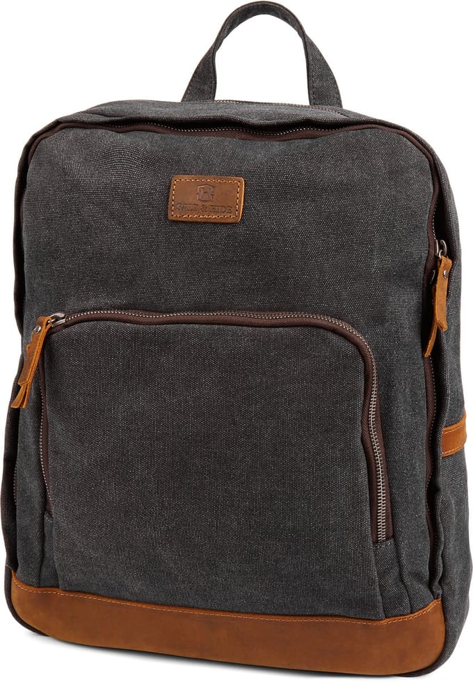 Salt & Hide - Heren - Grijs Canvas Rugzak
