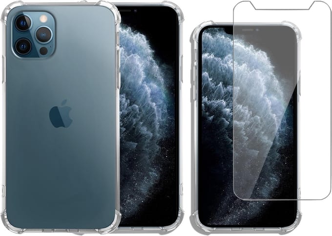 Hoesje geschikt voor iPhone 11 Pro Max Shockline Case Cover Hoes - Screenprotector Glas Tempered Glass Screen Protector