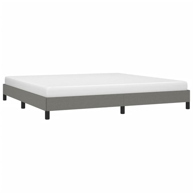 vidaXL - Bedframe - zonder - matras - stof - donkergrijs - 200x200 - cm
