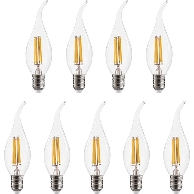 4W LED Lamp E14 LED Lampen Warm Wit 2700K Vintage Stijl LED Lamp 40W Equivalent, 9 Stuks transparant