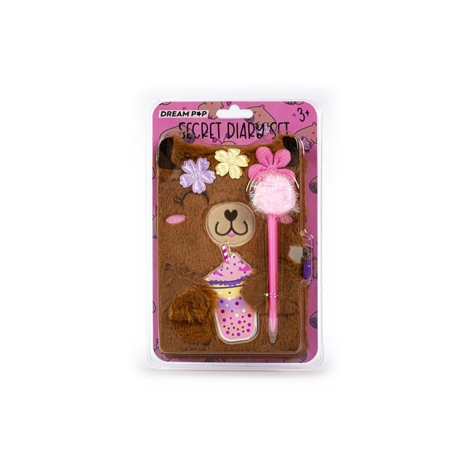 Dream Pop Fluffy Dagboek Capibara met Pompompen.