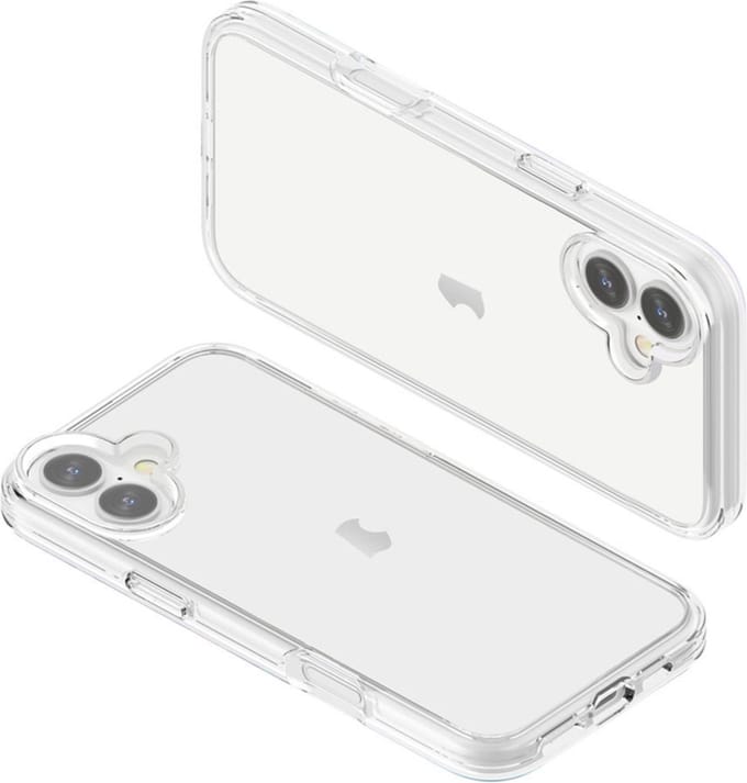 Transparant Hard-Cover Bescherm-Hoes geschikt voor iPhone 16
