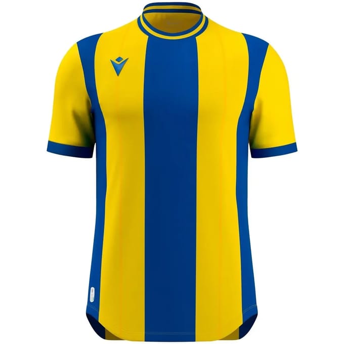 Macron Propus Eco Shirt Korte Mouw Heren - Geel / Royal | Maat: S