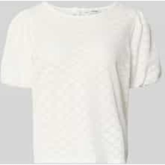Gebreid shirt met pofmouwen