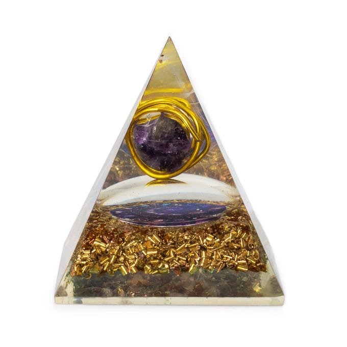 Orgoniet Piramide Amethist - Koperen Schilfers