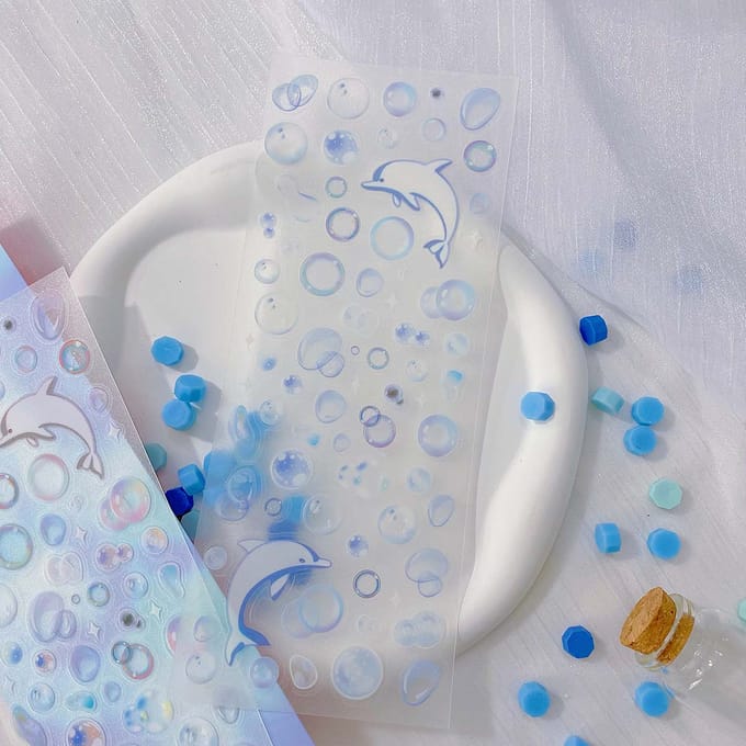 Sterren Decal Stickers Scrapbooking Schrijfwaren Harten Stickers Bubble Deco Sticker DIY Journal Planner