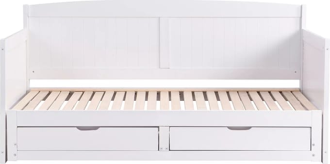 Vente-unique Bedbankje hout wit 90 x 190 cm