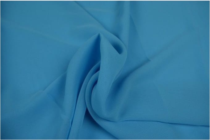 Chiffon stof - Aqua blauw - 1 meter - Per meter - 150cm breed