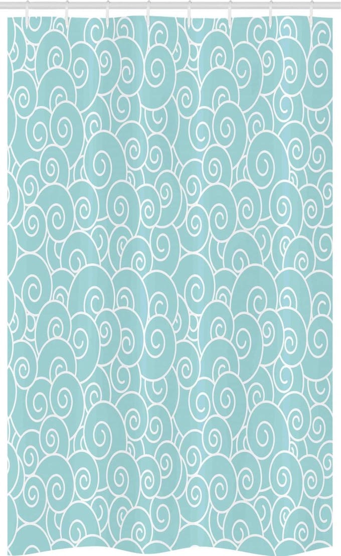 Abakuhaus Abstrakt Douchegordijn – 120x180 cm – Lichtblauw/Wit