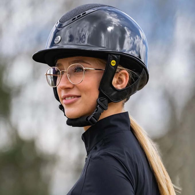 Back on Track EQ3 Pardus Smooth Top Ruiterhelm MIPS - Zwart, 57 cm
