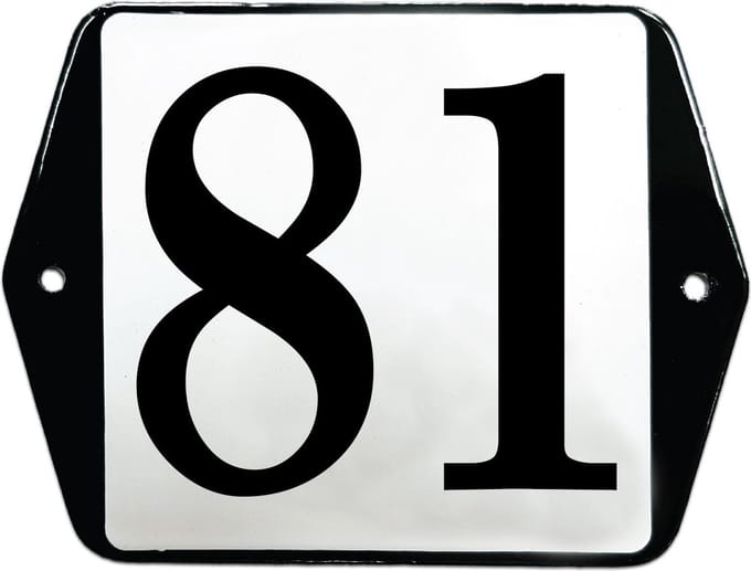 Emaille huisummer model oor - 81