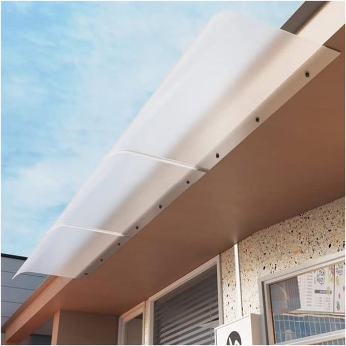 Overkapping Deur - Luifel Buiten - Bescherming Entree - Naadloos Polycarbonaat - 40x440cm - Gefrost
