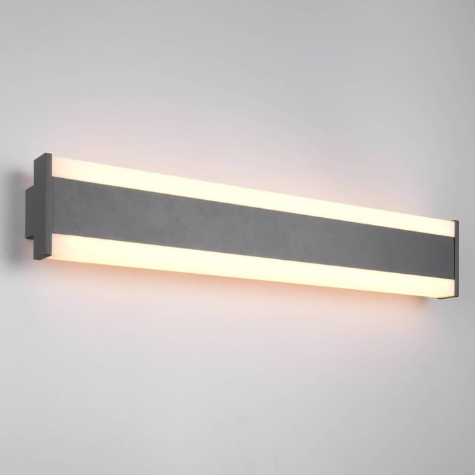 Trio Lighting LED buiten wandlamp DAWSON, 60 cm, antraciet IP54 CCT up/down