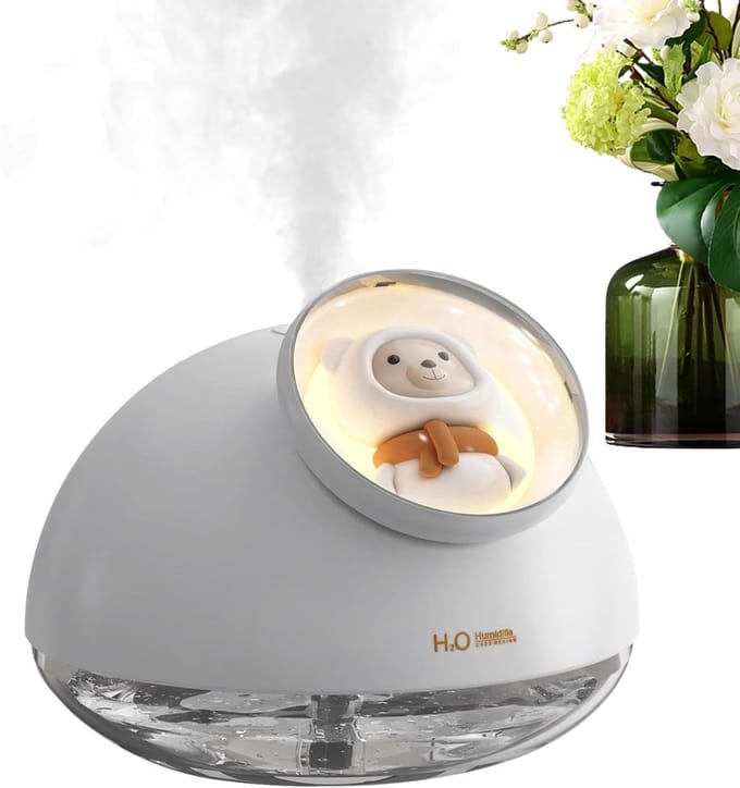 Luchtbevochtiger Bureau - Mini Vernevelaar - Comfortabele Lucht - Stil Ontwerp - 160ml Tank - Wit