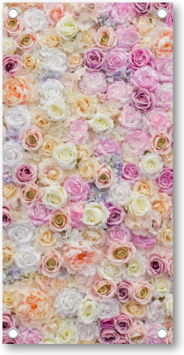 Rozenmix - Tuinposter 100x200 - Wanddecoratie - Bloemen