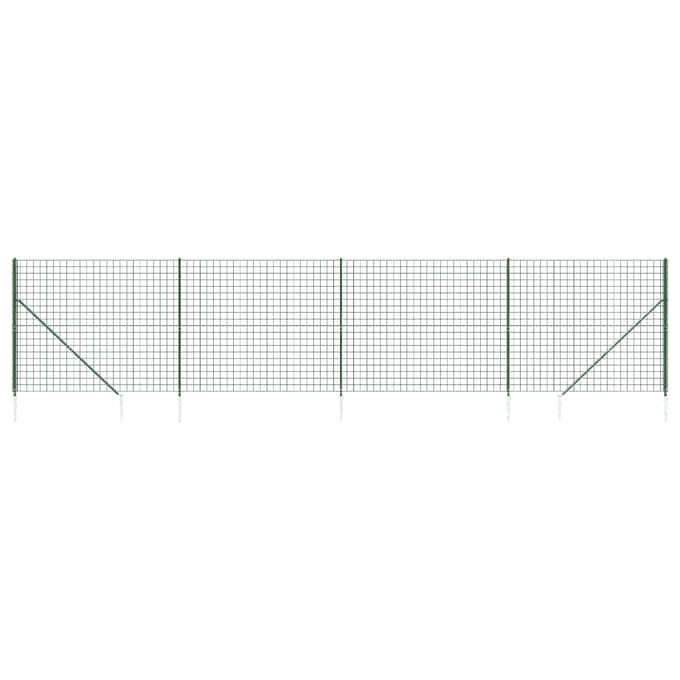 vidaXL - Draadgaashek - met - grondankers - 1,8x10 - m - groen