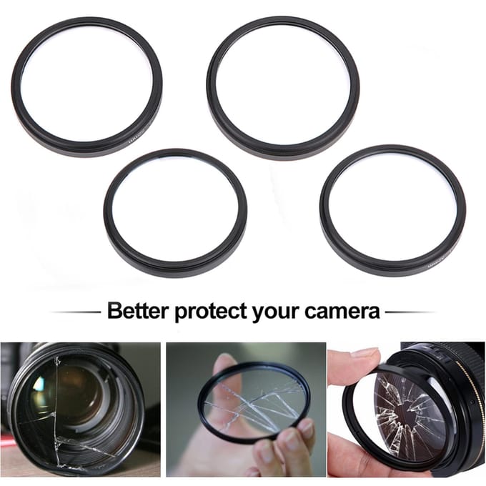Optisch Glas Close-up Macro +1 +2 +4 +10 Lensfilter Kit voor Canon DSLR Camera(67 mm ) 52mm black