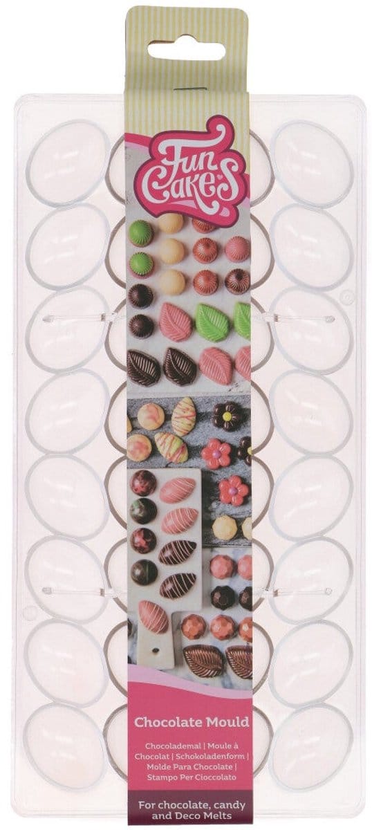 FunCakes Chocolade Mal - Ei - Transparant - Chocoladevorm - Bakvorm Chocolade