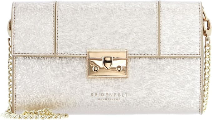 SEIDENFELT MANUFAKTUR Koppeling Avondtas Roros Clutch Gold Goudkleurig