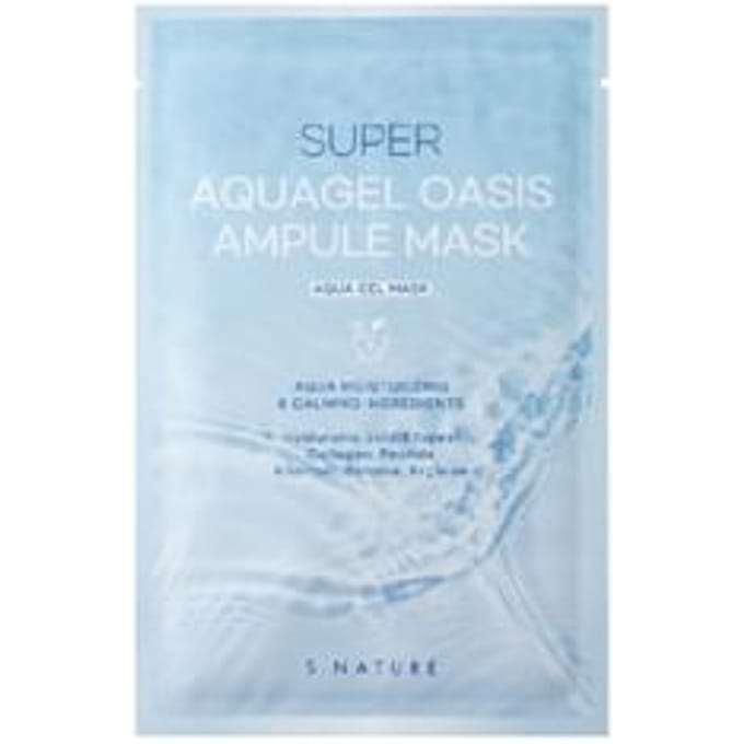 S.NATURE Super Aqua Gel Oasis Ampoule Beauty Masker, 30ml white