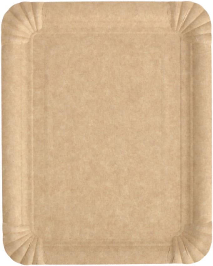 250 Borden, karton pure hoekig 16,5 cm x 20 cm bruin
