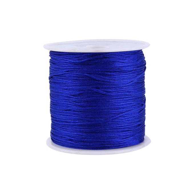 100M x 0.8mm Nylon Chinese Knoop Koord Rattail Macrame Shamballa Draad String saffierblauw blue