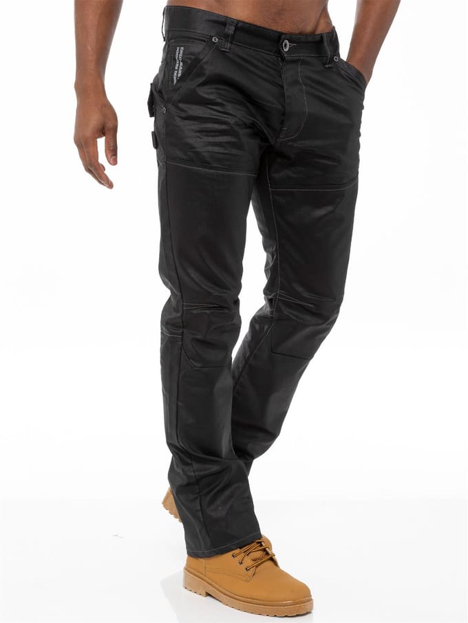 Enzo Denim Jeans Rechte Pijp - Zwart Gecoat