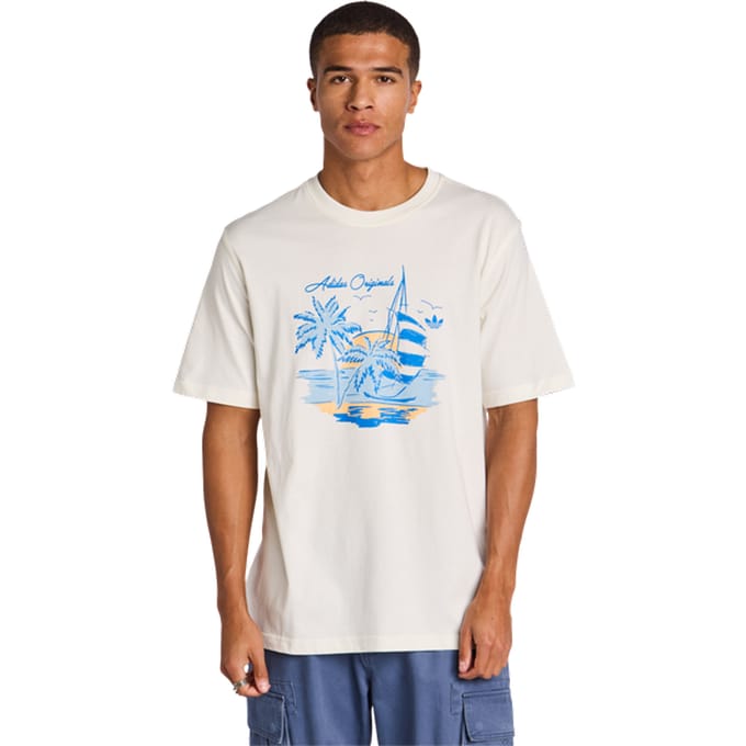 Adidas Graphics T-shirts Heren - Beige - Maat S